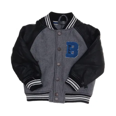 Varsity jacket (Gray, Black) from Out Wear by Lindex Polyester, Polyurethane, Wool