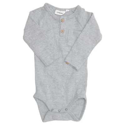 Body (Gray) from Lil' Atelier Elastane, Organic cotton, Viscose