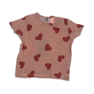 T-shirt (Beige, Rood) van Minimarket Katoen