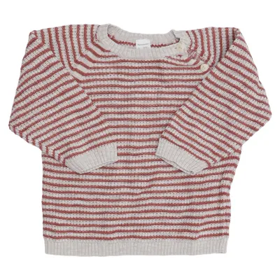 Sweater (Rød, Beige) fra Hessnatur Bomuld