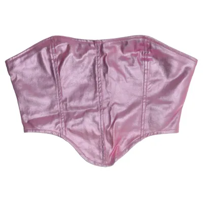 Bustier (Rosa) från PrettyLittleThing Bomull, Polyuretan