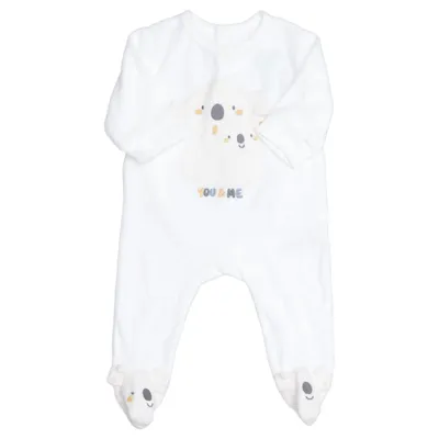 Barboteuse (Blanc) de Tex Baby Coton, Polyester