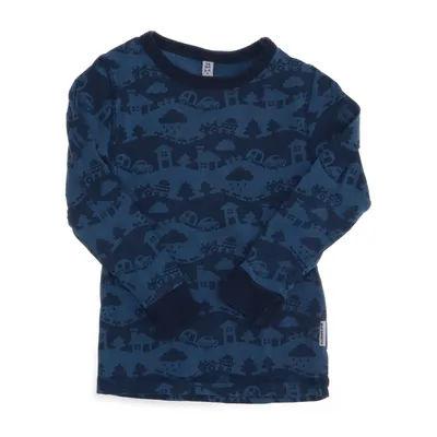 T-shirt à manches longues (Bleu, Multicolore) de Maxomorra Coton, Élasthane