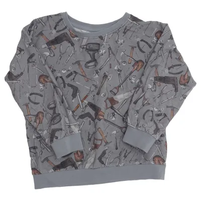 Sweatshirt (Grijs, Bruin) van Name It Elastaan, Organisch katoen