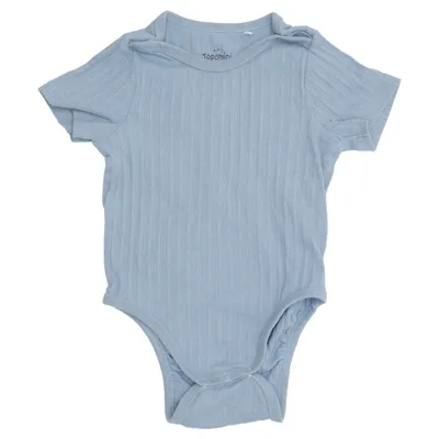 Body (Bleu) de Topomini Élasthane, Coton biologique