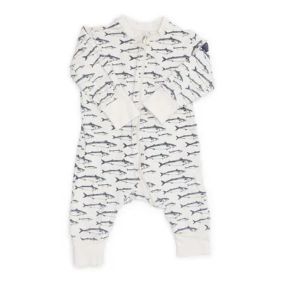 Sparkdräkt (Vit, Blå, Flerfärgad) från Emma och Malena Bomull, Elastan