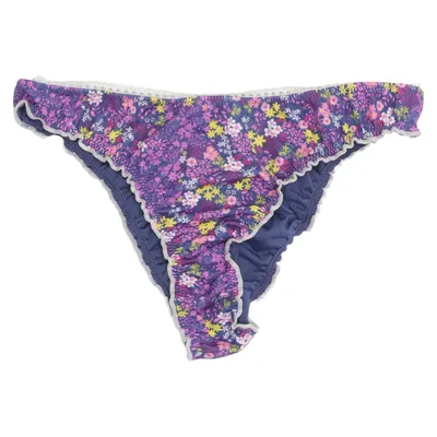 Bikini bottom (Blue, Multicolored) from Out from Under Elastane, Polyamide