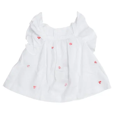 Dress (White, Red) from Jacadi Cotton