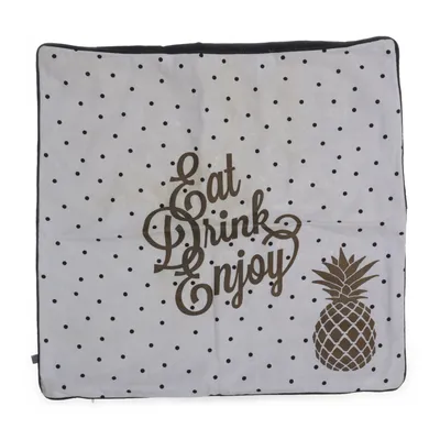 Prydnadskudde (Vit, Svart, Brun) från Victoria Bomull