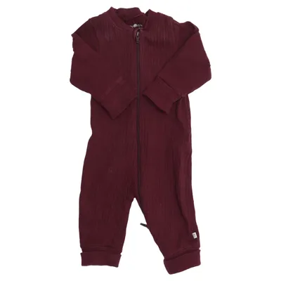 Barboteuse (Rouge) de Tiny One Élasthane, Coton biologique