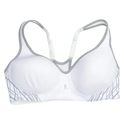 Sport-bh (Wit, Grijs) van Danskin Now Elastaan, Polyamide, Polyester