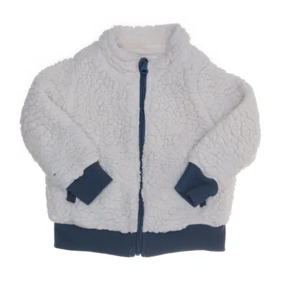 Fleecejacka (Vit, Blå) från Pocopiano Bomull, Polyester
