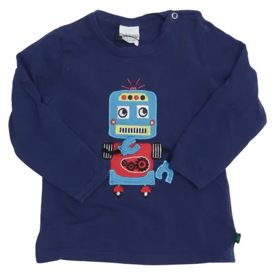 T-shirt à manches longues (Bleu, Multicolore) de Fred's World by Green Cotton Élasthane, Coton biologique
