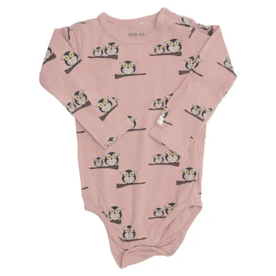 Romper (Roze, Bruin) van Little Me Katoen, Elastaan