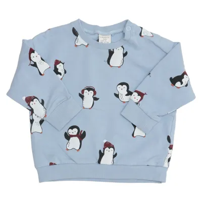 Sweatshirt (Blå) fra Lindex Baby Bomuld, Elastan