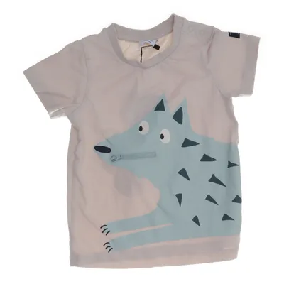 T-shirt (Beige, Blue) from Polarn O. Pyret Elastane, Organic cotton