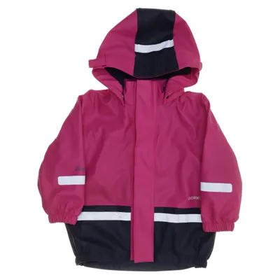 Regenjack (Roze, Zwart) van Didriksons Polyester, Polyurethaan