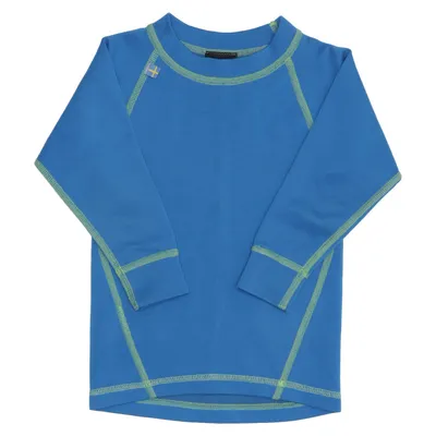 Haut thermique (Bleu) de Isbjörn Élasthane, Laine de mouton, Polyester
