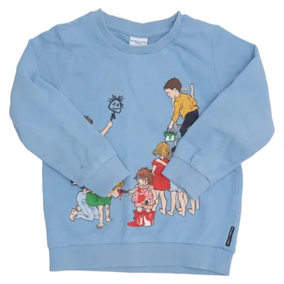 Sweatshirt (Blauw, Meerkleurig) van Polarn O. Pyret Organisch katoen