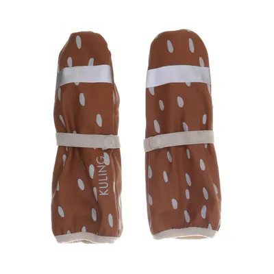 Gloves (Brown, White) from Kuling Polyester, Polyurethane