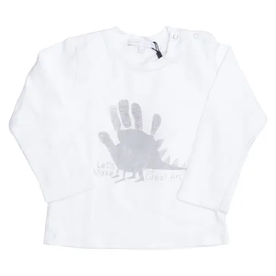 Långärmad t-shirt (Vit) från Gymp Bomull, Elastan