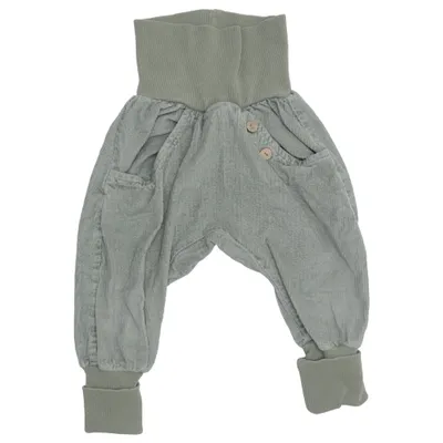 Corduroy pants (Green) from Petit Cochon Elastane, Organic cotton