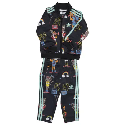 Träningsställ (Svart, Flerfärgad) från Adidas Mini Rodini Återvunnen polyester