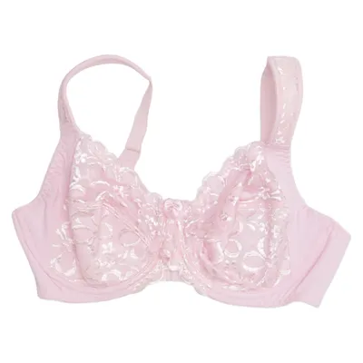 Bra (Pink) from Queentex Cotton, Elastane, Polyamide