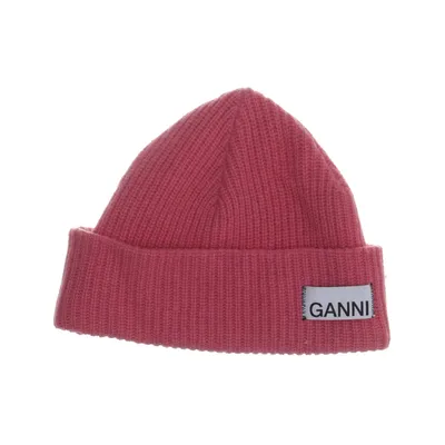 Beaniemössa (Rosa) från Ganni Polyamid, Ull