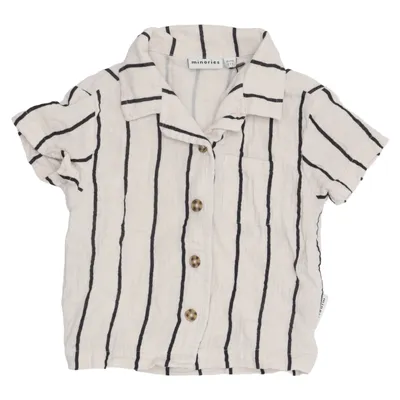 Kortärmad skjorta (Beige, Svart) från Minories Bomull