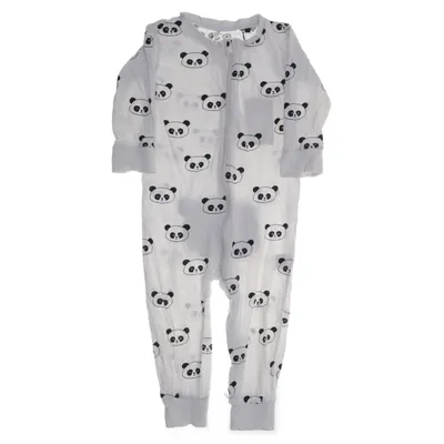 Sparkdräkt (Vit, Svart) från Lindex Baby Bomull