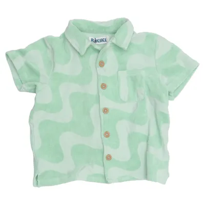 Short sleeve shirt (Green) from Rikiki Cotton, Elastane, Polyester