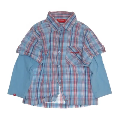 Shirt (Blue, Red, White) from Mangoon Cotton