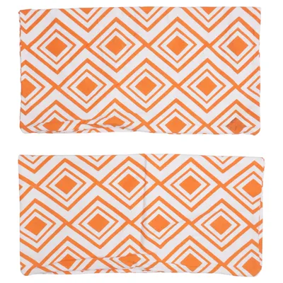 Cushion cover (Orange, White) from Oscar & Clothilde Cotton, Polyester