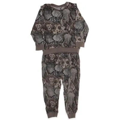 Loungewear (Bruin, Meerkleurig) van Name It Elastaan, Organisch katoen
