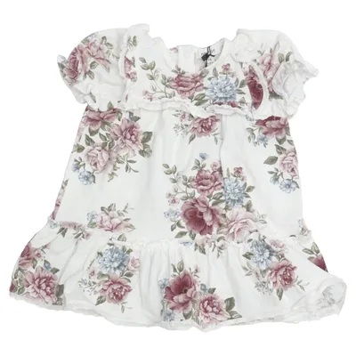 Dress (White, Multicolored) from Newbie by KappAhl Cotton, Elastane