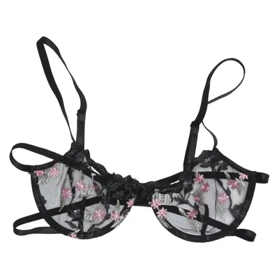 Bralette (Black, Pink, Multicolored) Elastane, Polyester