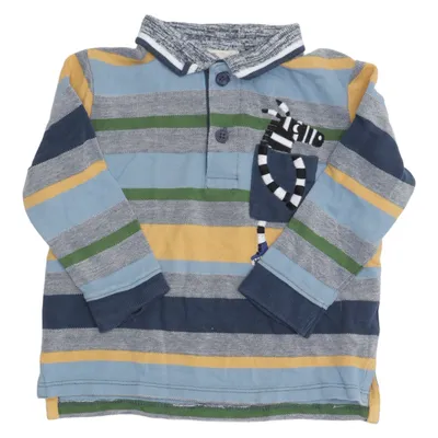 Rugby shirt (Blue, Yellow, Gray) from Au Pareil Au Même