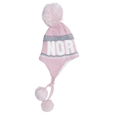 Bonnet à pompon (Rose, Blanc) de Robin Ruth Acrylique