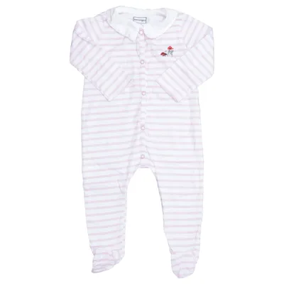 Strampler (Pink, Weiß) von Linvosges