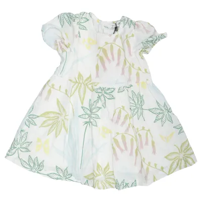 Klänning (Vit, Grön, Gul) från Lindex x Joy Zandén Bomull