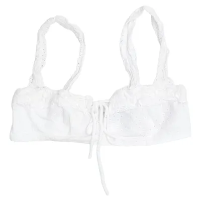Soutien-gorge bandeau (Blanc) de White Fox Coton