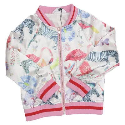 Blouson (Blanc, Rose, Multicolore) de Michelle Morin x H&M Élasthane, Polyester