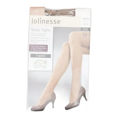 Collants en nylon (Beige) de Jolinesse Élasthane, Polyamide