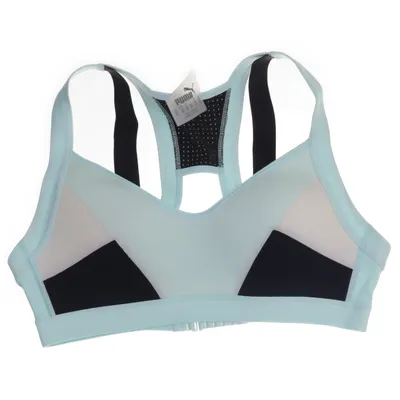 Sports bra (Turquoise, Black, White) from Puma