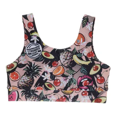 Sport-bh (Roze, Meerkleurig) van Stronger Elastaan, Gerecycled polyester