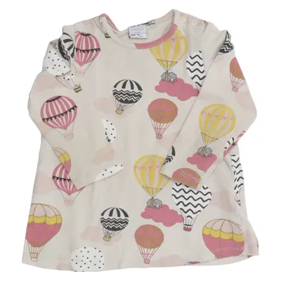 Dress (Beige, Multicolored) from Lindex Baby Cotton, Elastane