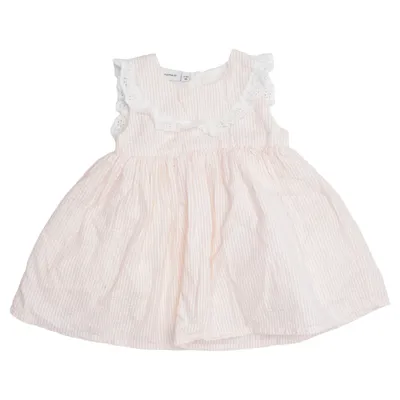Robe (Rose, Blanc) de Name It Coton biologique