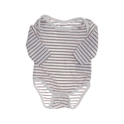 Rompers (White, Brown) from C-Mini Elastane, Organic cotton