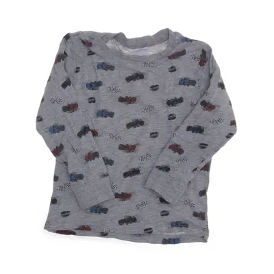 Långärmad t-shirt (Grå, Flerfärgad) från KappAhl Bomull, Viskos